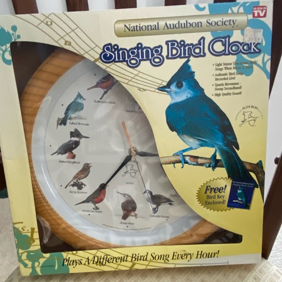 National Audubon Society Other - National Audubon Society Singing Bird Clock Working (TeleBrands Version) Cottage